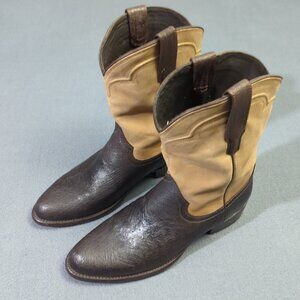 Tecovas Boots Men's 12D Chocolate Brown The Wade Smooth Ostrich Heeled Western